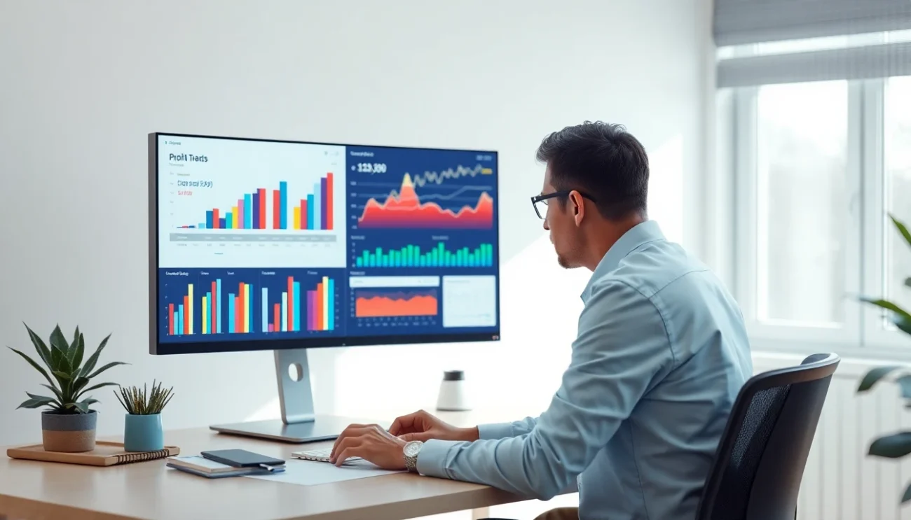 WooCommerce store owner reviewing Google Ads campaign profit data on a monitor